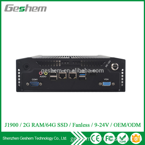 Geshem PC-GS5052A J1900 processor fanless embedded mini pc computer